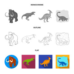 Vector design of animal and character symbol. Set of animal and ancient stock symbol for web.
