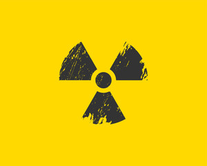 Fototapeta premium Radiation icon vector. Warning radioactive sign danger symbol.