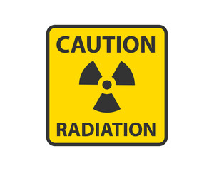 Obraz premium Radiation icon vector. Warning radioactive sign danger symbol.
