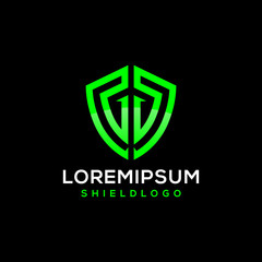 Abstract and creative shield logo template