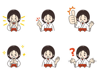 巫女の女性セット