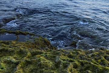 pier and basket boats in asian fishing village