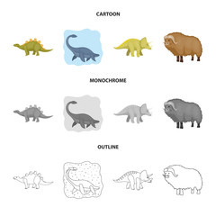 Vector illustration of animal and character symbol. Collection of animal and ancient stock symbol for web.
