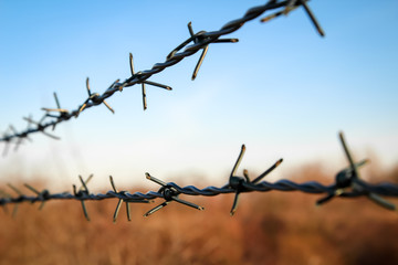 Stacheldraht, Stacheldrahtzaun