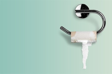 Last pad of tissue paper on background