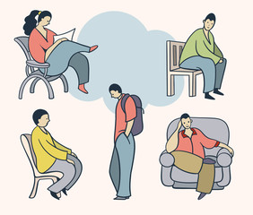  people  in naive style