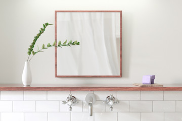 Badezimmer Spiegel mit Dekor