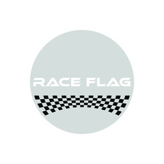 Modern Race Flag Additional Circle Ellipse Background Template Design Element for automotive company logo decal fast speed with high end look