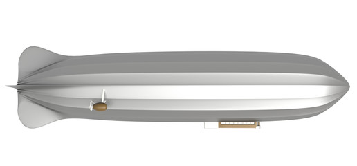 Airship on white,dirigible,aircraft,zeppelin,3d,render. © Optinik