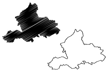 Gelderland province (Kingdom of the Netherlands, Holland) map vector illustration, scribble sketch Guelders map