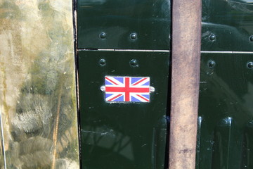 flag painted on wooden tag