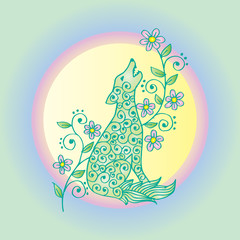 Decorative of wolf wild animal 