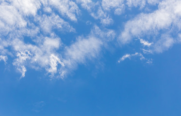 Blue sky with white clouds.