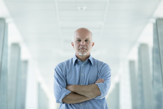 Serious thoughtful senior businessman