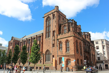 John Rylands Library architectural appearance, Manchester, England.