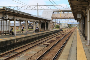 Obraz premium Kurobe Station, Toyama, Japonia