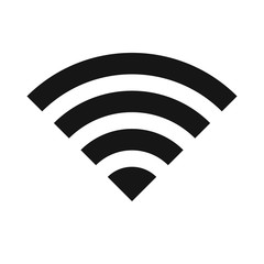 Free wifi symbol icon for wireless device connection.