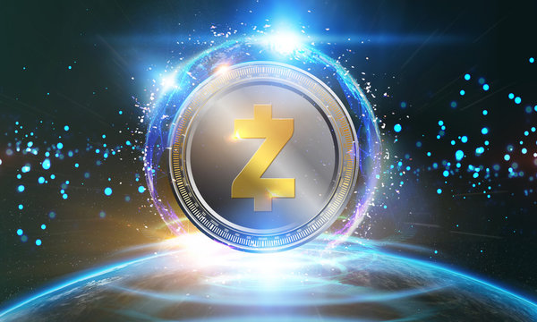 Crypto-currency,  Zcoin internet virtual money. Currency Technology Business Internet Concept.