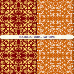 Seamless floral patterns with floral and botanical elements. Flower texture.  print for textiles, wallpaper design, turn paper, packaging design.