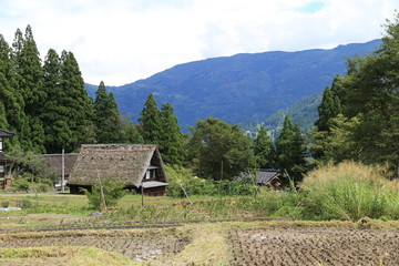 Obraz premium Traditional and historical Japanese village, Aikura in Toyama