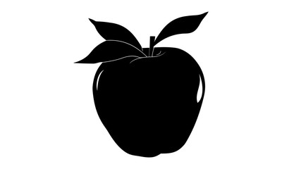 picture of a cute apple silhouette