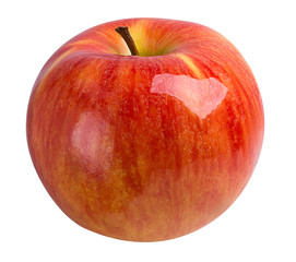 red apple isolated white background