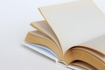 open book on black background