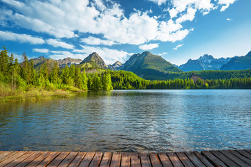 Strbske pleso (Strbske lake) - beautiful mountain lake in High Tatras mountains national park, Slovakia