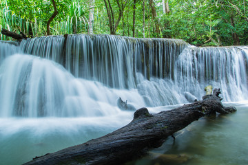 Huai Mae Khamin Waterfall at Kanchanaburi Province in Thailand