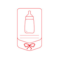 Vector illustration with feeding bottle.