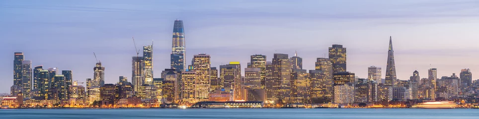 Tuinposter San Francisco downtown skyline © vichie81
