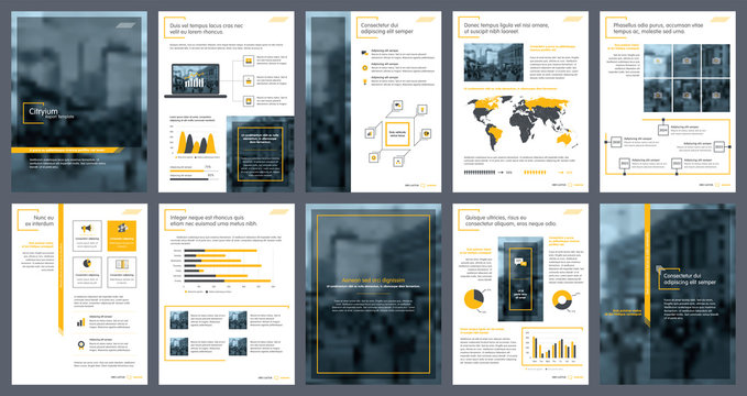 Business annual report creative design. Report template and presentations. Brochure creative design.