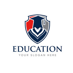 Graduate Student College Logo Template, Education Logo Design