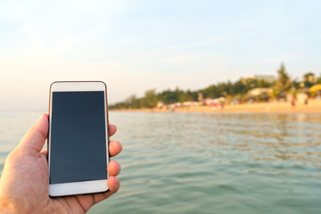 phone on beach