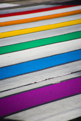 path in the colors for the gay parade