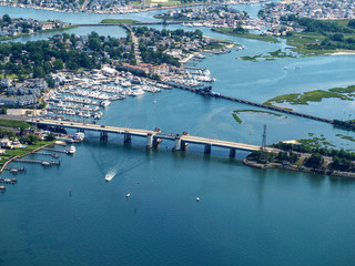 Bridge over inlet from the air