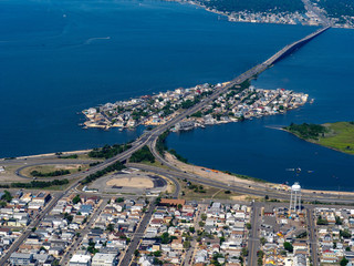 Multi stage bridge over bay