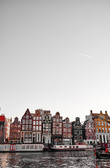 Fototapeta premium View of the canals in Amsterdam. Netherlands..