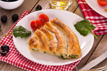 Spanakopita, greek spinach pie. 