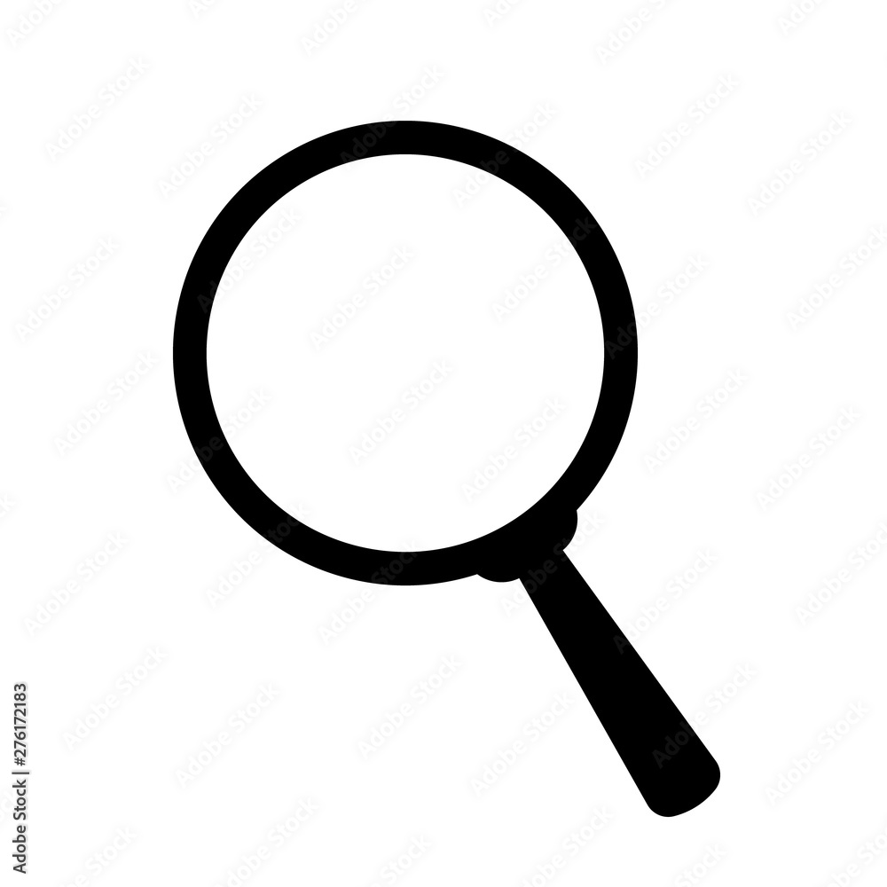 Poster Magnifier icon. Vector magnifier icon on white background.