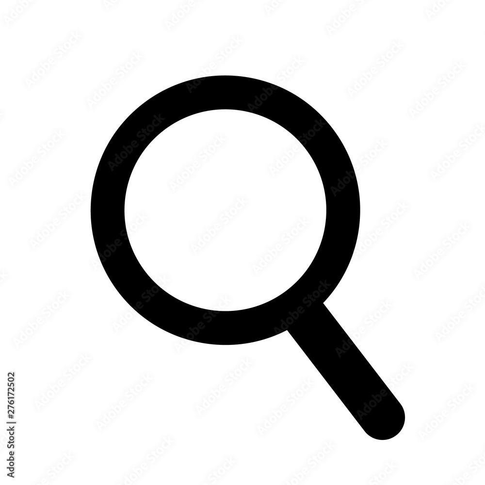 Poster Search icon. Vector magnifier icon. Design element for search bar.