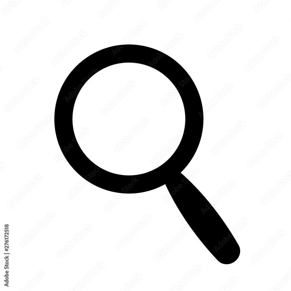Poster Icon for the search bar. Vector magnifier icon. Design element for web site interface, app and software.