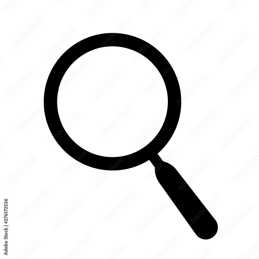 Poster vector magnifier icon. flat icon of magnifying glass. magnifier sign for the search bar.
