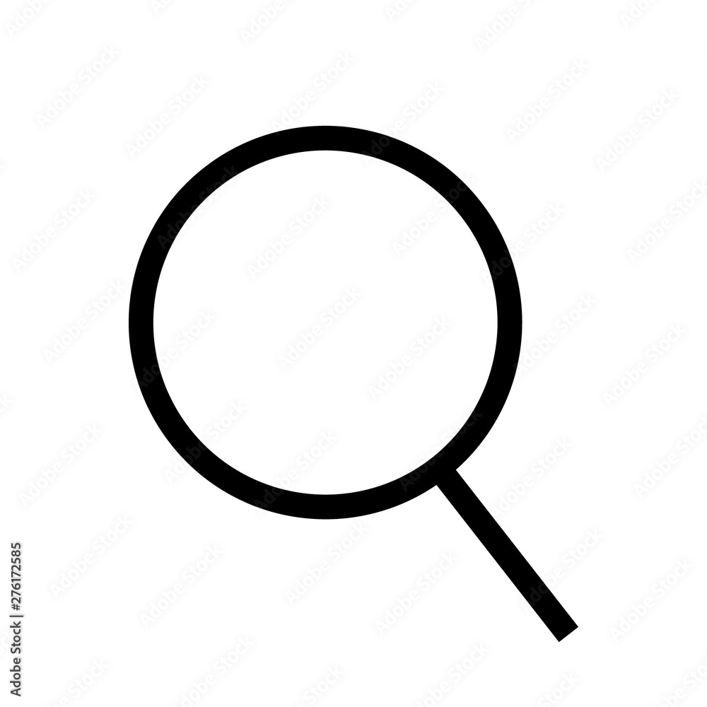Aufkleber Modern vector magnifier icon. Design element for search bar. Flat icon of magnifier.