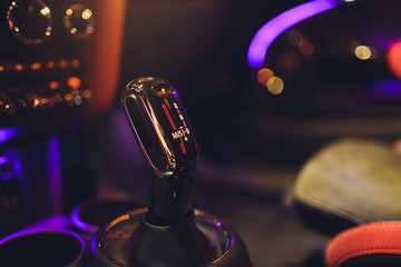 Auto shift gear shift stick. Gearbox handle.
