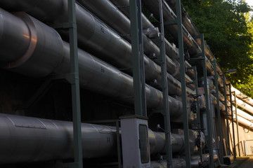 Rohre zur Energieversorgung eines Stadtwerkebetriebes