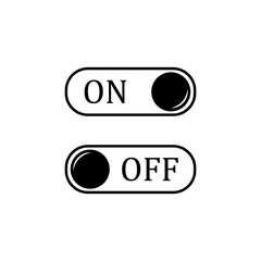 On and off toggle switch button vector image