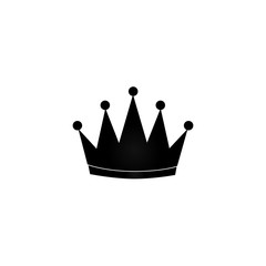 Crown icon black color, vector image.