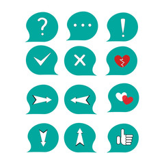 Set of icons - punctuation marks