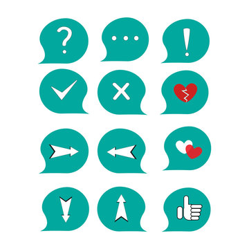 Set Of Icons - Punctuation Marks